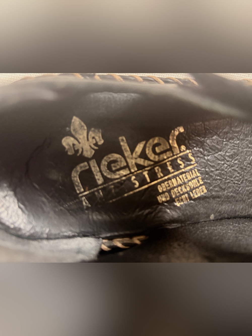 Rieker Black Mary Jane Leather Walking Sandals with Braided Sole Trim - Picture 7 of 8